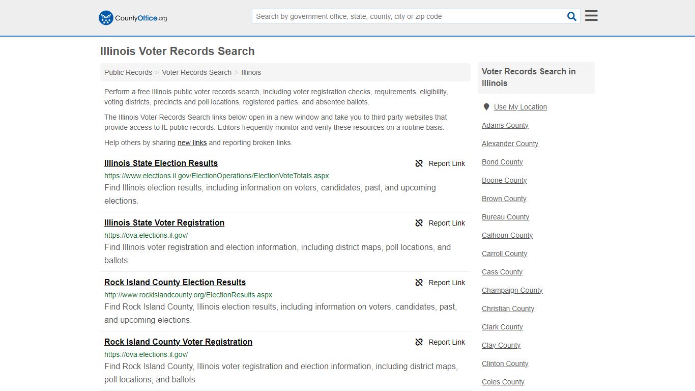 Voter Records Search - Illinois (Election Results & Voter Registrations)